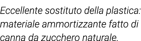 Eccellente sostituto della plastica: materiale ammortizzante fatto di canna da zucchero naturale 