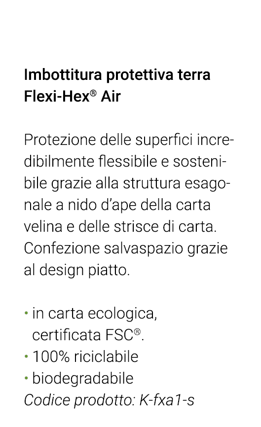  Imbottitura protettiva terra Flexi-Hex  Air Protezione delle superfici incredibilmente flessibile e sostenibile graz   