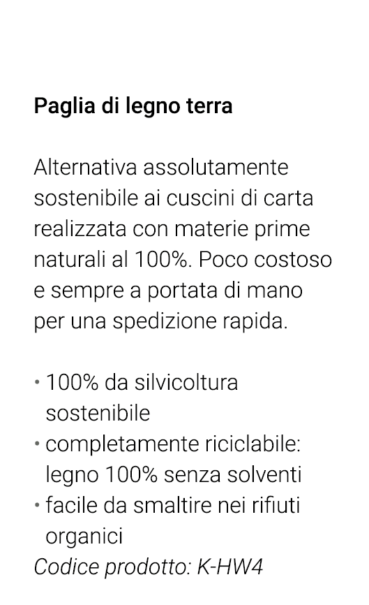  Paglia di legno terra Alternativa assolutamente sostenibile ai cuscini di carta realizzata con materie prime natural   