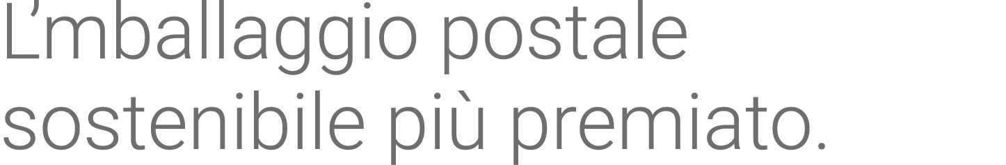 L mballaggio postale sostenibile più premiato 