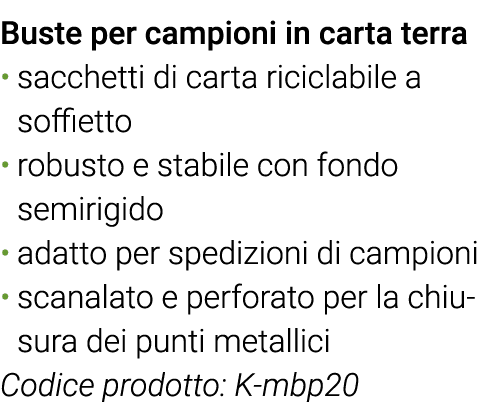 Buste per campioni in carta terra sacchetti di carta riciclabile a soffietto robusto e stabile con fondo semirigido a   
