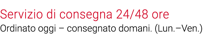 Servizio di consegna 24 48 ore Ordinato oggi   consegnato domani  (Lun  Ven )