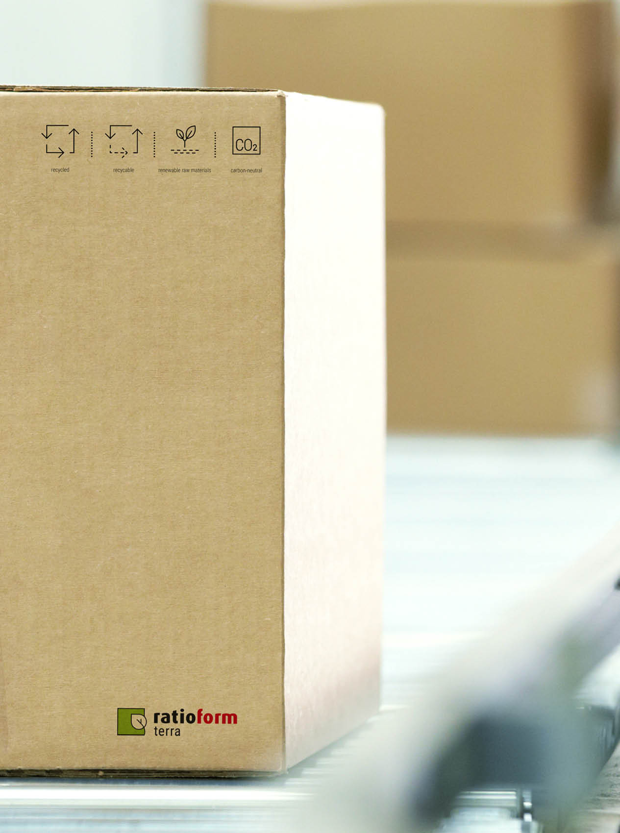 Goods Moving On Conveyor Belt In Distribution Warehouse