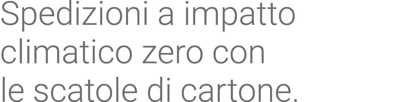 Spedizioni a impatto climatico zero con le scatole di cartone 
