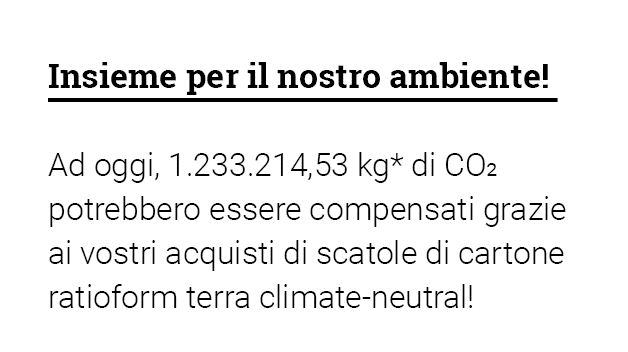 Insieme per il nostro ambiente  Ad oggi, 1 233 214,53 kg* di CO2 potrebbero essere compensati grazie ai vostri acquis   