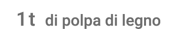 1 t di polpa di legno