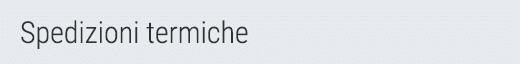 Spedizioni termiche