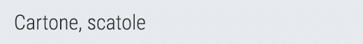 Cartone, scatole