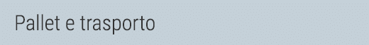 Pallet e trasporto