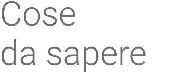 Cose da sapere