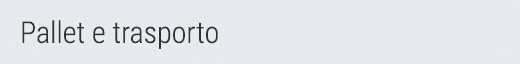 Pallet e trasporto