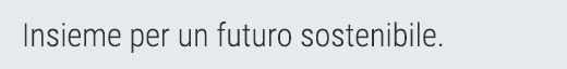 Insieme per un futuro sostenibile 