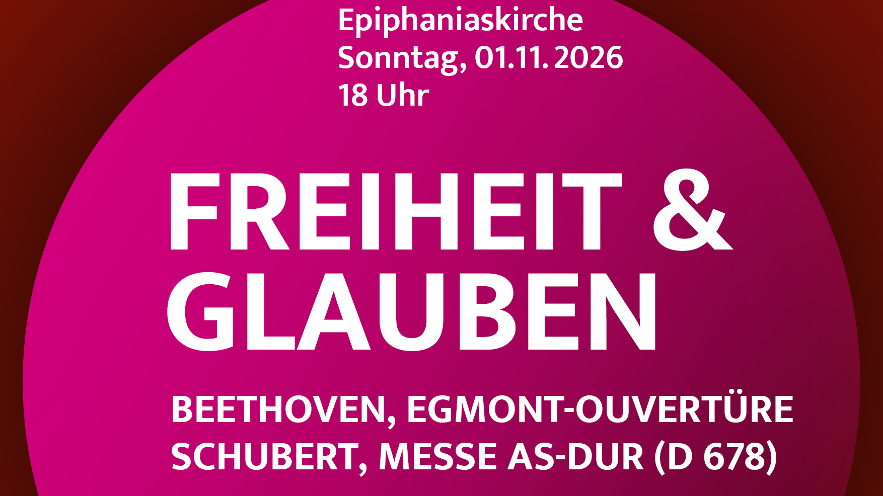 Kantoreikonzert: Freiheit und Glauben