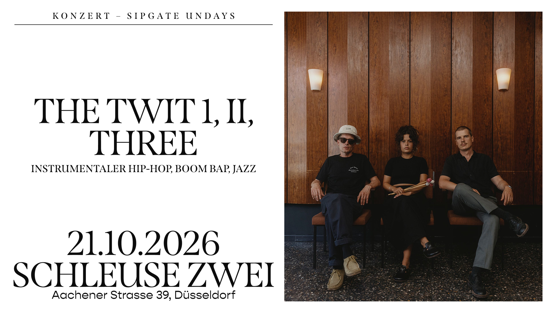 sipgate Undays w/ The Twit 1, II, Three – live