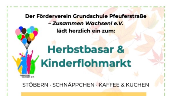 Herbstbasar & Kinderflohmarkt in Sendling Grundschule Pfeuferstraße