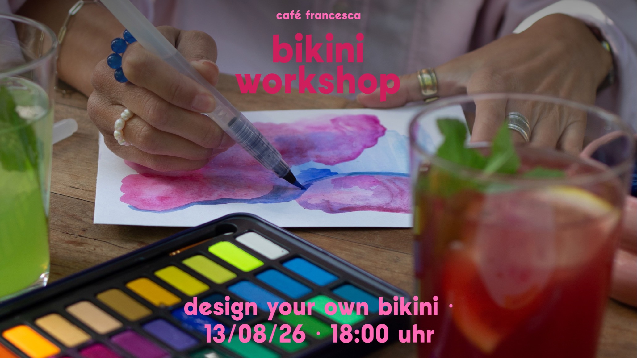 design your own bikini workshop 13.08. //  café francesca, münchen