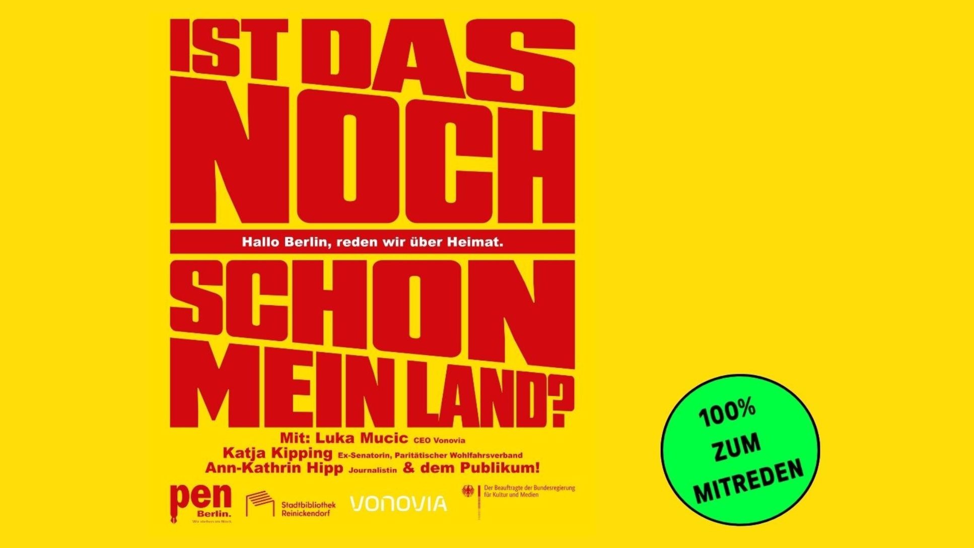 Ist das noch/schon mein Land? Hallo Reinickendorf, reden wir…