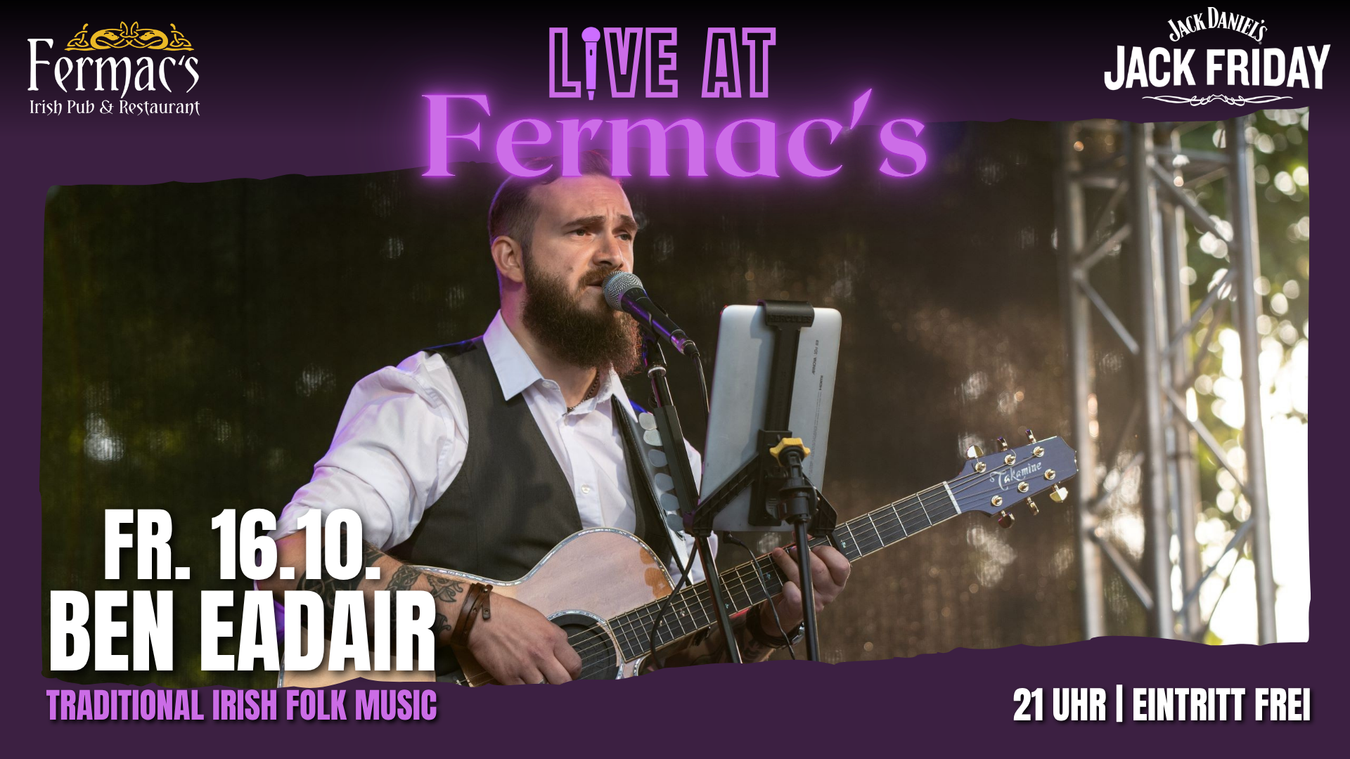 Live at Fermac's: BEN EADAIR [Jack Friday presented by Jack Daniels]