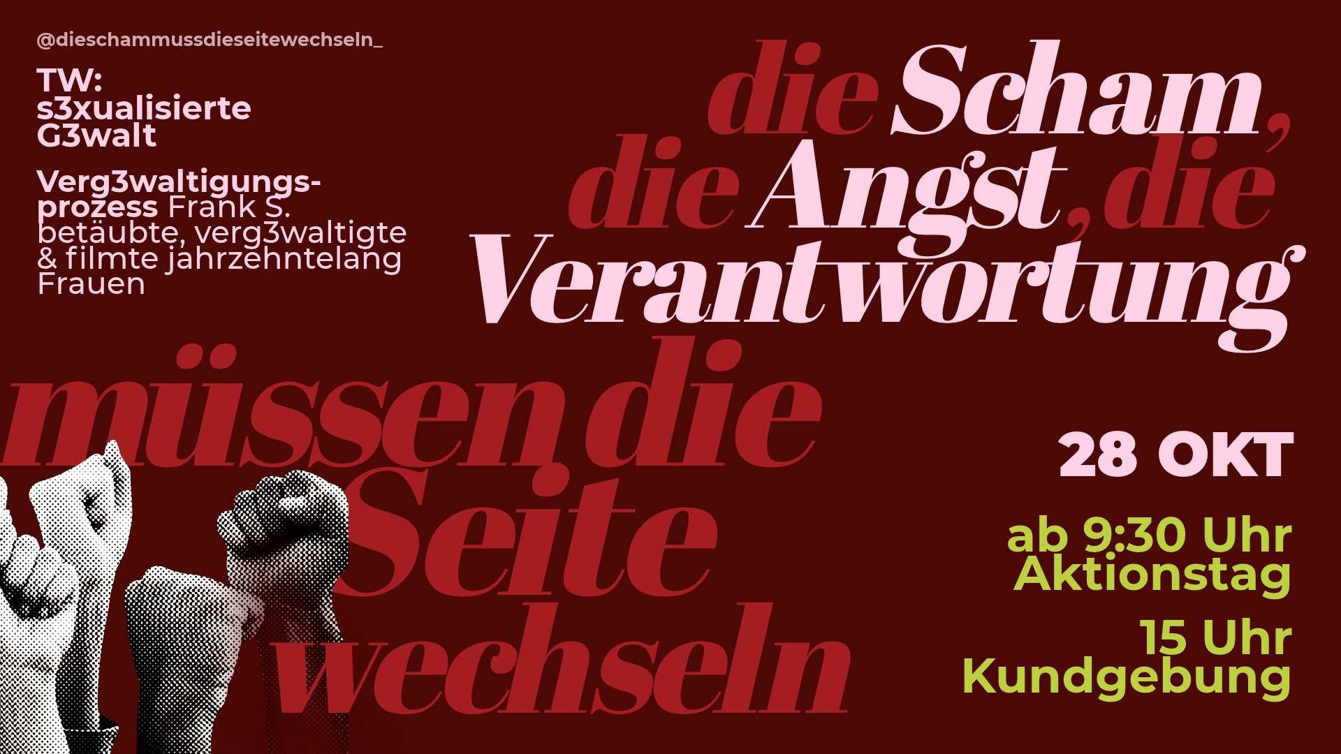 Die Scham muss die Seite wechseln