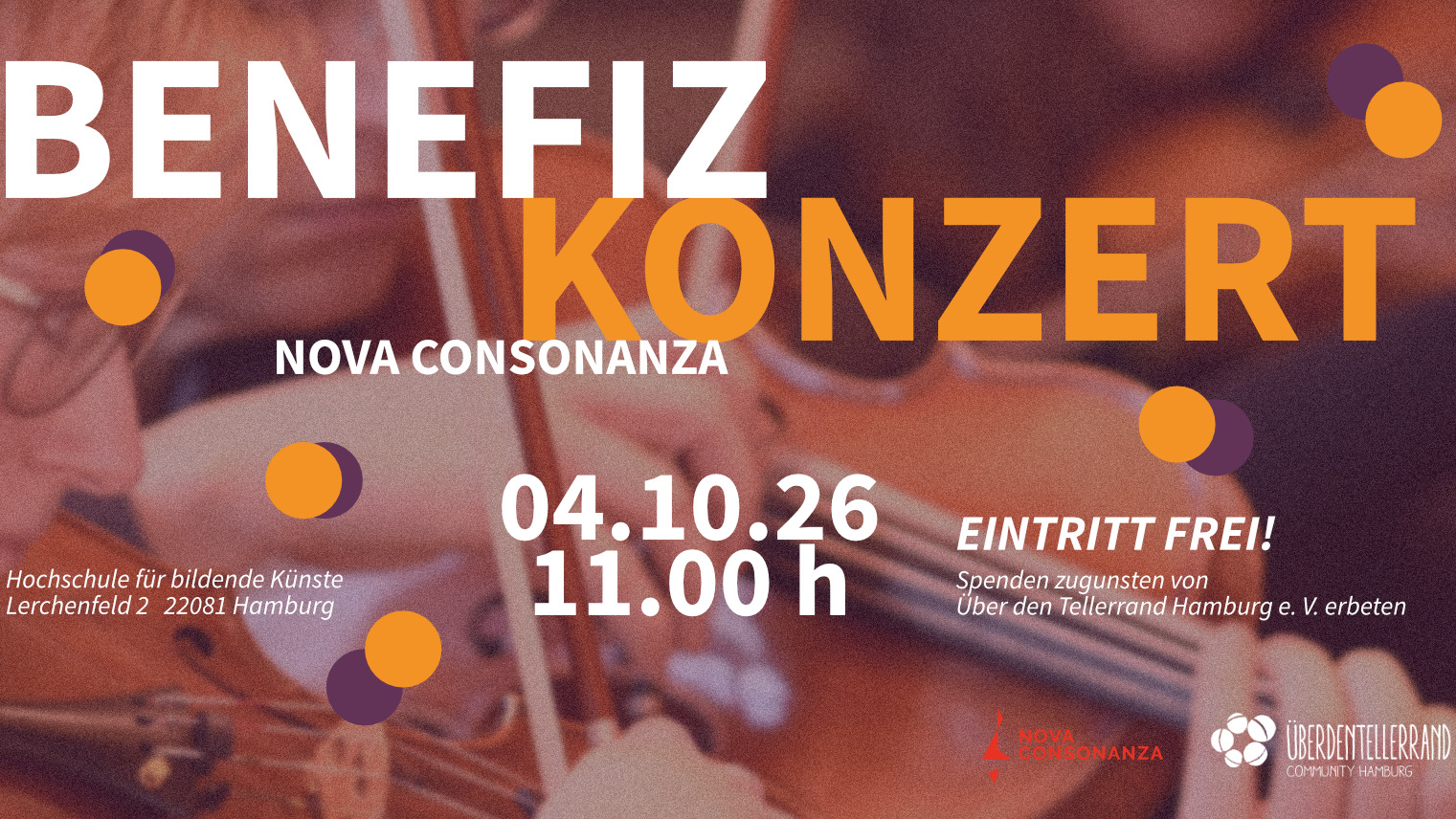 Benefizkonzert - Nova Consonaza spielt zugunsten von Über den Tellerrand Hamburg e.V.