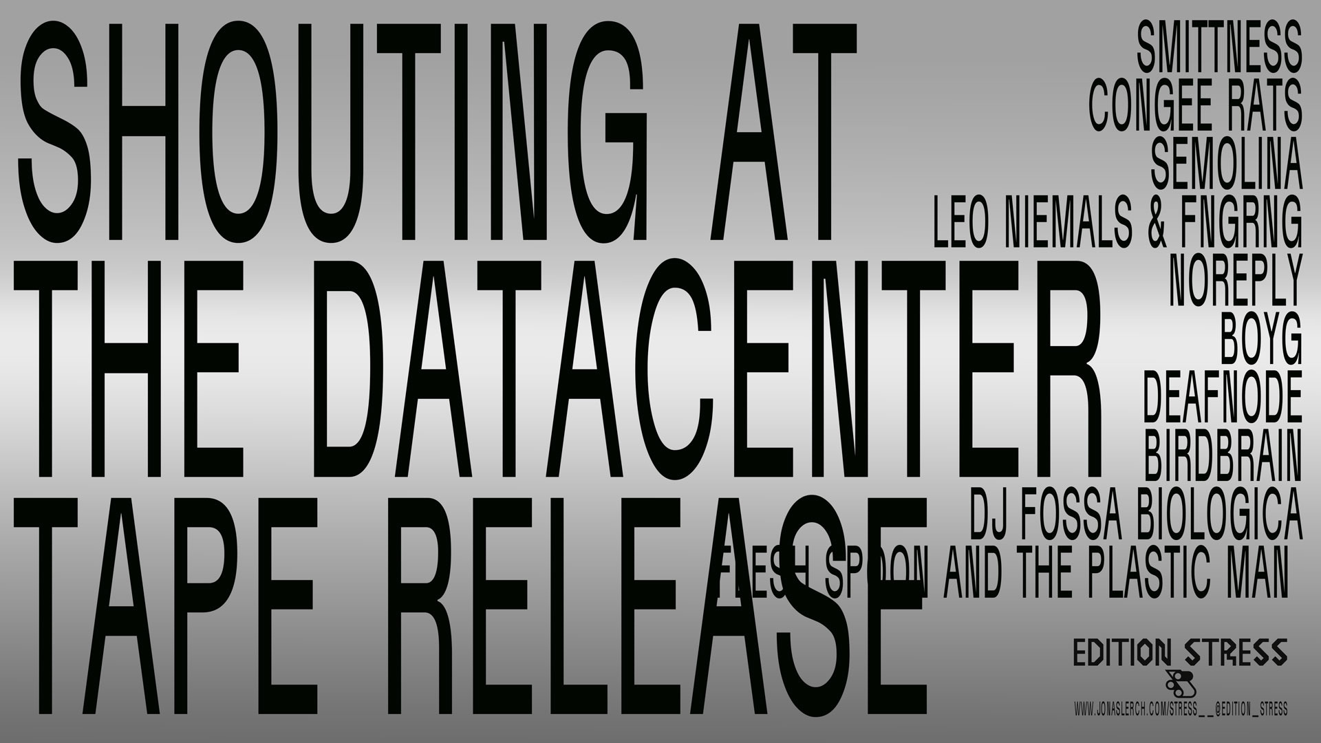 SHOUTING AT THE DATACENTER RELEASE EVENING