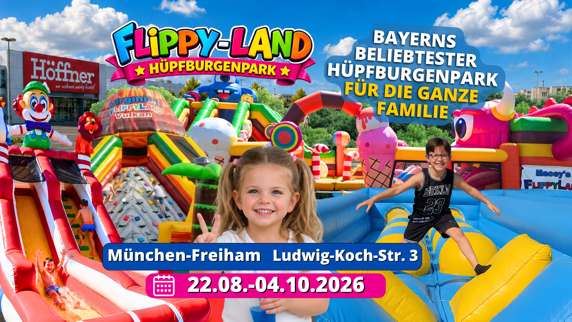Flippy-Land Hüpfburgenpark kommt nach München-Freiham
