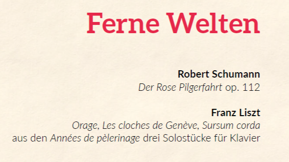 Philharmonischer Chor Bonn singt: Der Rose Pilgerfahrt