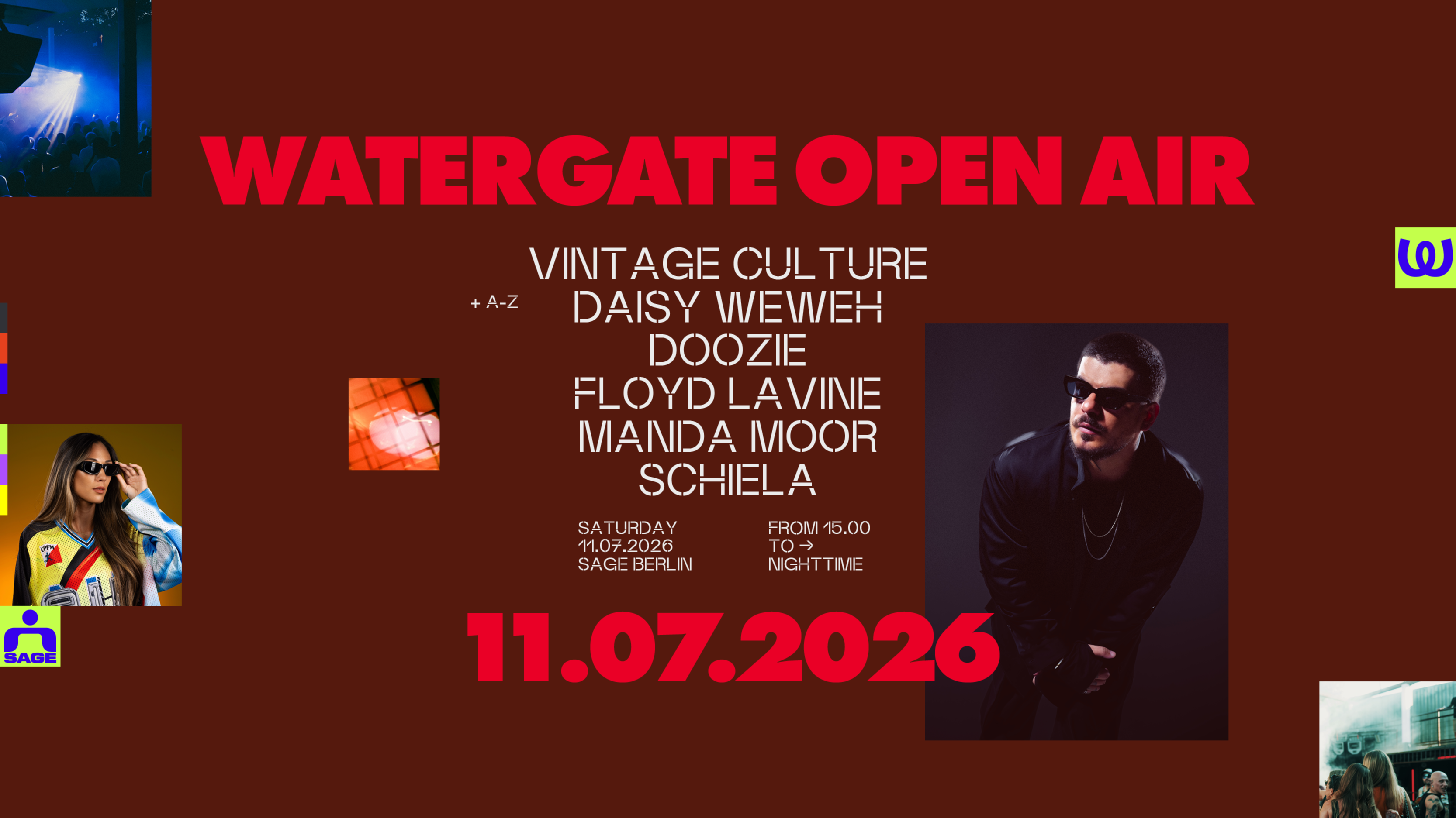 Watergate Open Air with Vintage Culture, Floyd Lavine, Manda Moor, Doozie and more