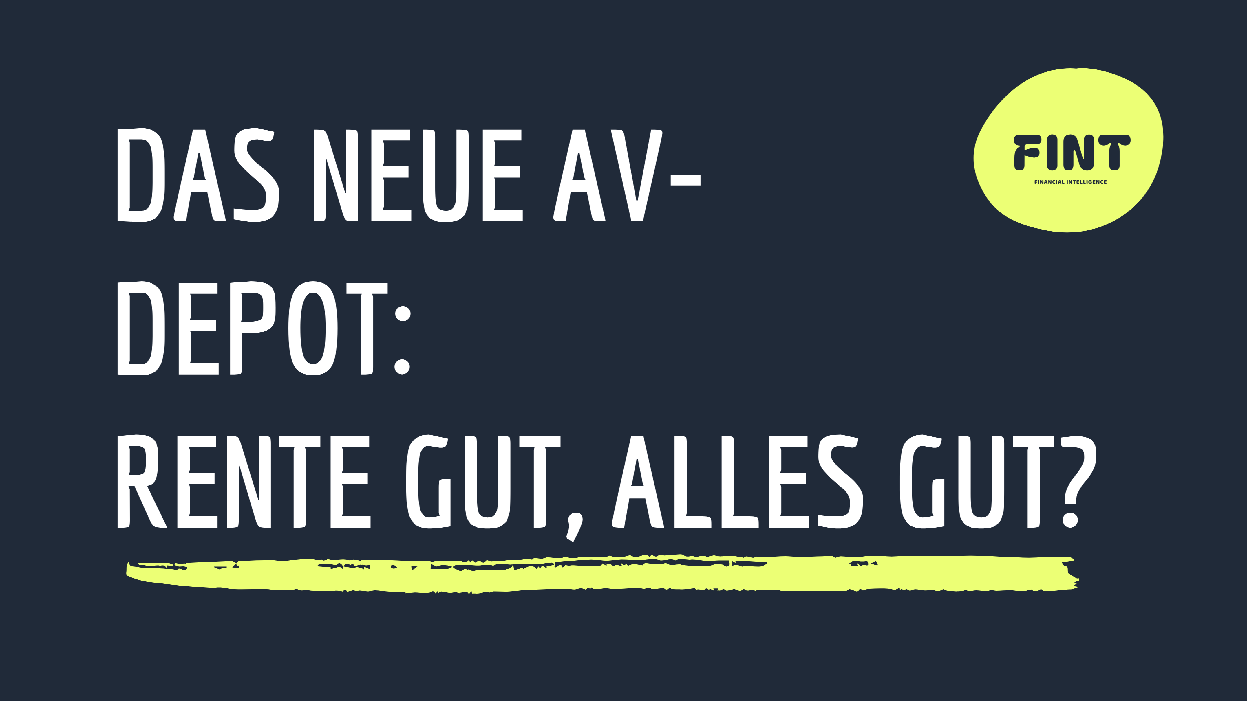 Finanzen nach Feierabend - Das neue Altersvorsorgedepot