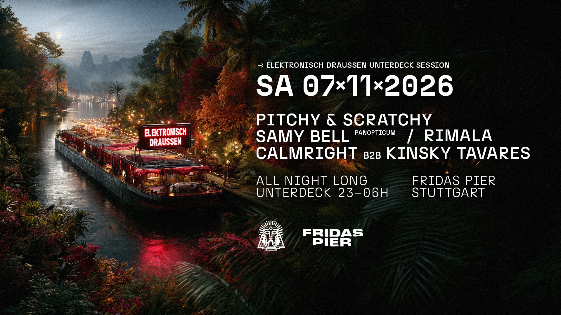 Flyer: Elektronisch Draussen @Fridas Pier - Unterdeck Session