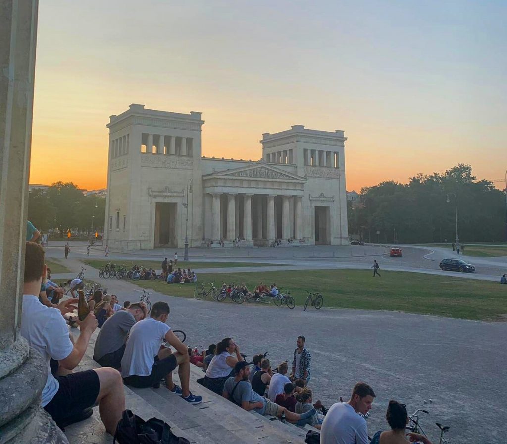 Königsplatz-Sonnenuntergang-München