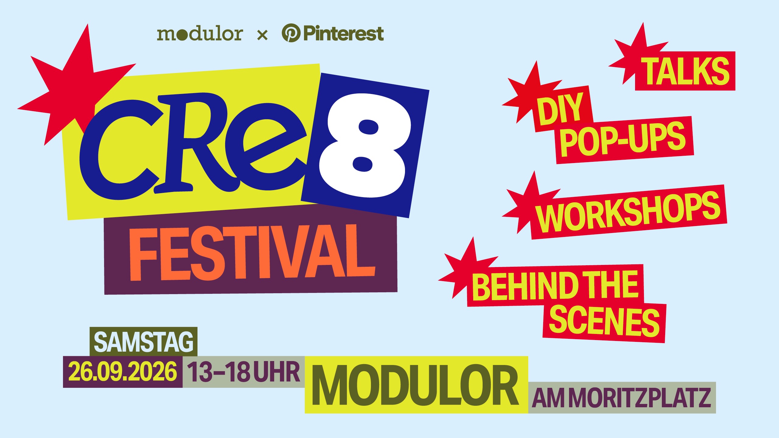 CRE8 Festival - Modulor x Pinterest