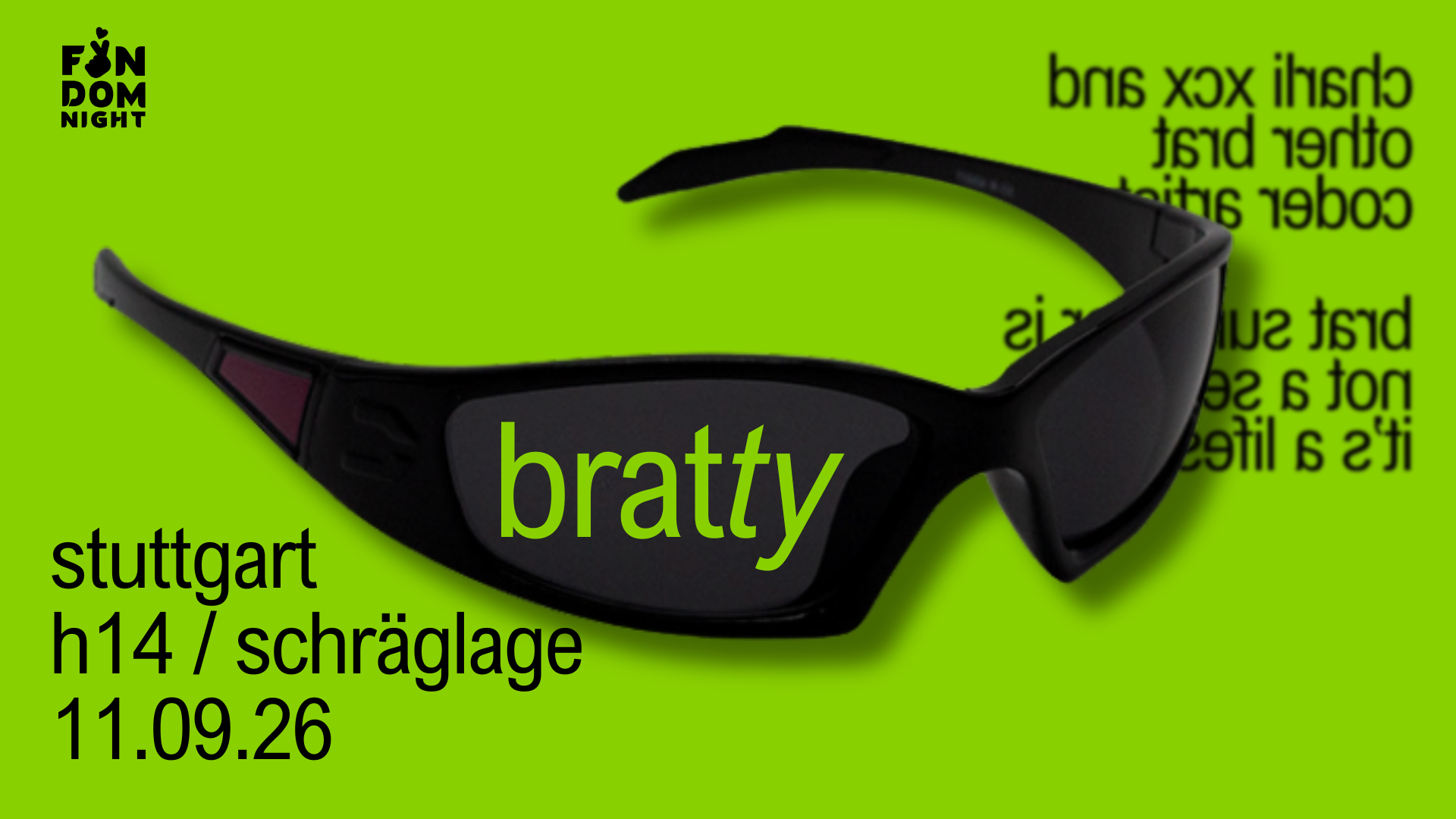 bratty • w/ charli xcx & other brat coded artists • stuttgart