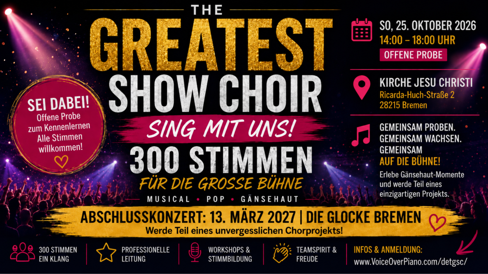 The Greatest Show Choir – 300 Stimmen für die große Bühne