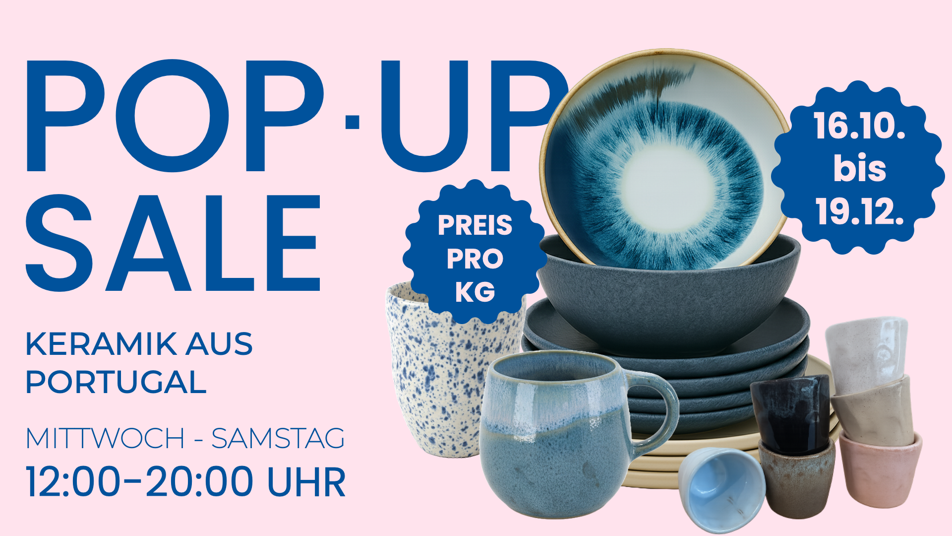 Pop-Up Sale Keramik aus Portugal pro KG