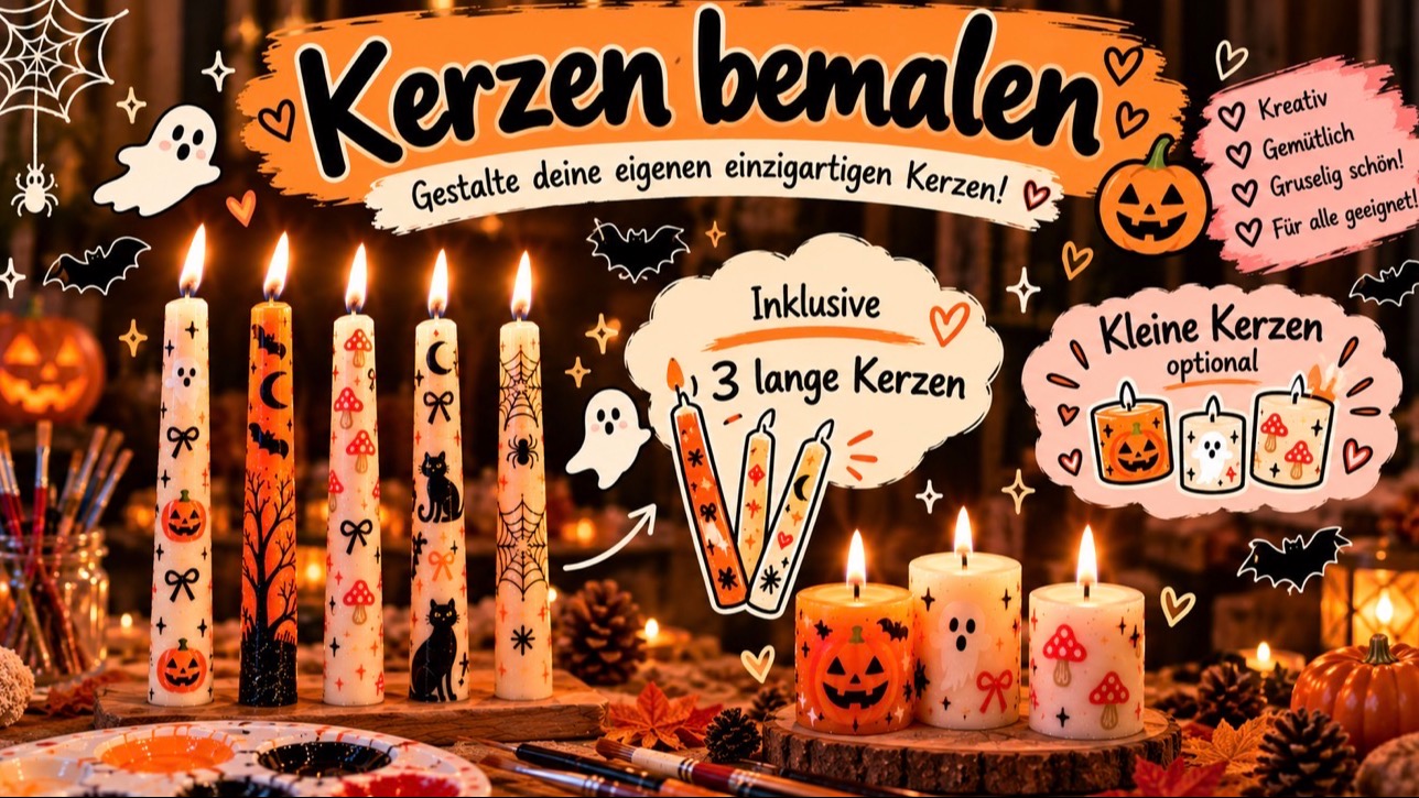 Halloween Date Candle Painting
