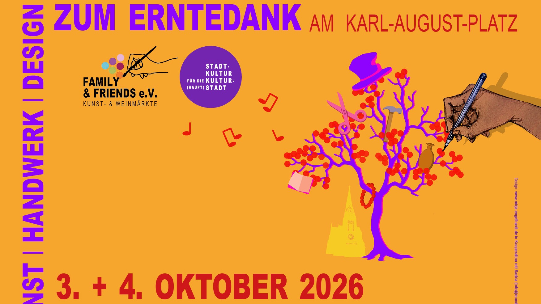 3. - 4. Oktober: Kunst, Handwerk & Design - Erntedank am Charlottenburger Karl-August-Platz rund um die Trinitatiskirche