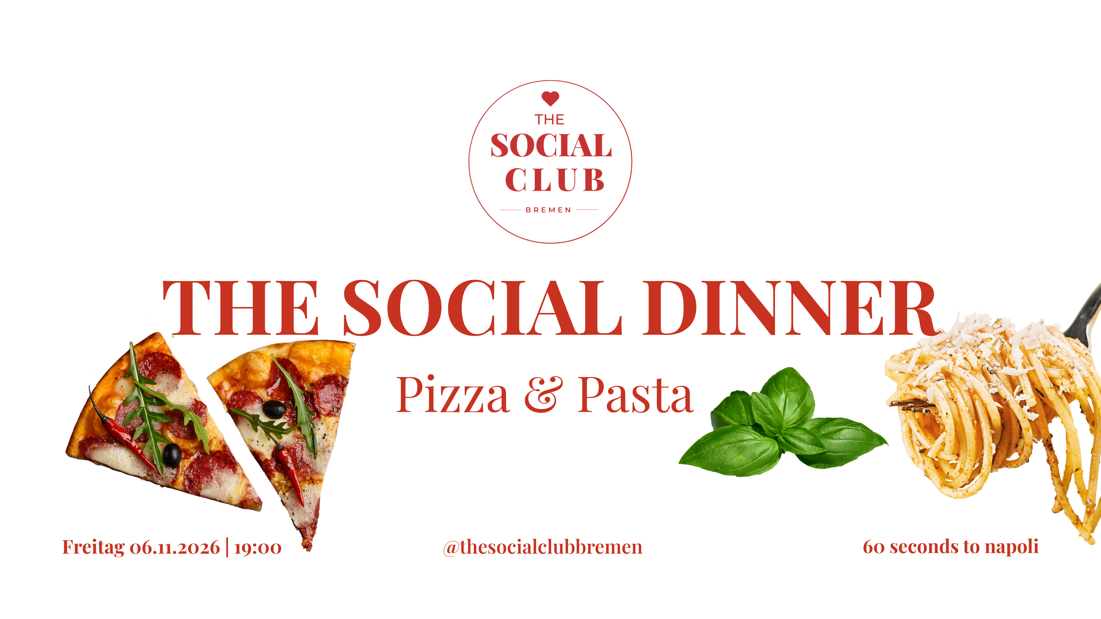 The Social Dinner - Pizza & Pasta