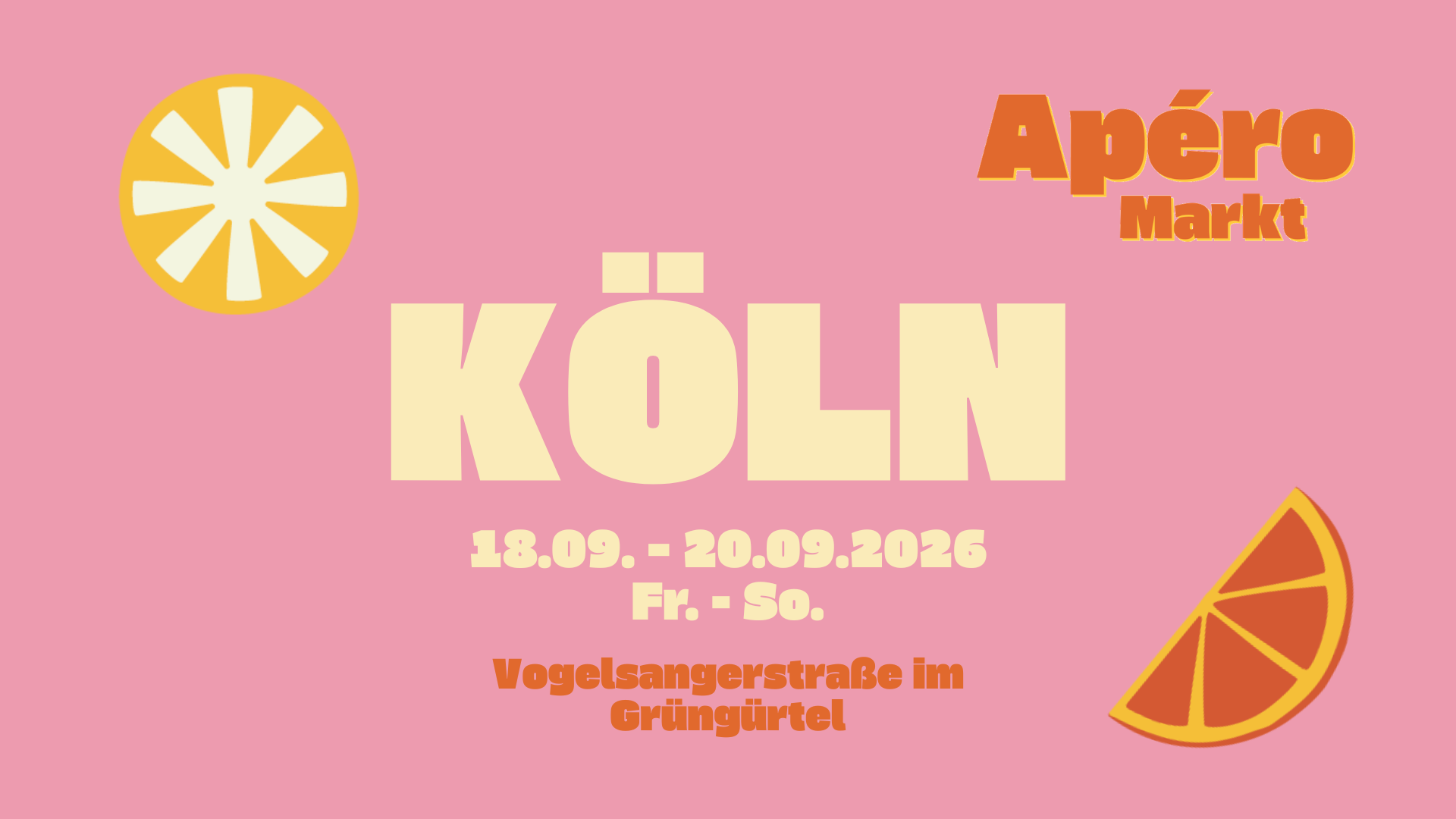 Apéro Markt Köln - Das Aperitif-Sommer-Pop-Up 18. – 20.09.2026