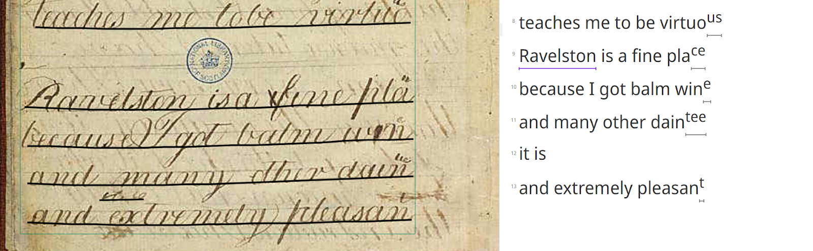 Consistent transcription conventions