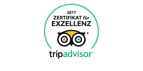 Tripadvisor Zertifikat für Exzellenz 2017