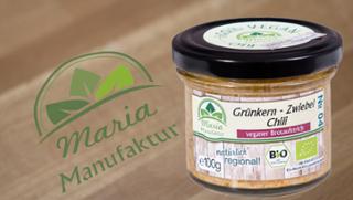 No 04: Grünkern, Zwiebel & Chili Getreideaufstrich Gemüseaufstrich von Maria Manufaktur in Auerbach