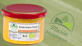 Fruchtaufstrich Kürbis-Kokos-Orange Kürbiserzeugnis Gemüseaufstrich Fruchtaufstrich von Maria Manufaktur in Auerbach