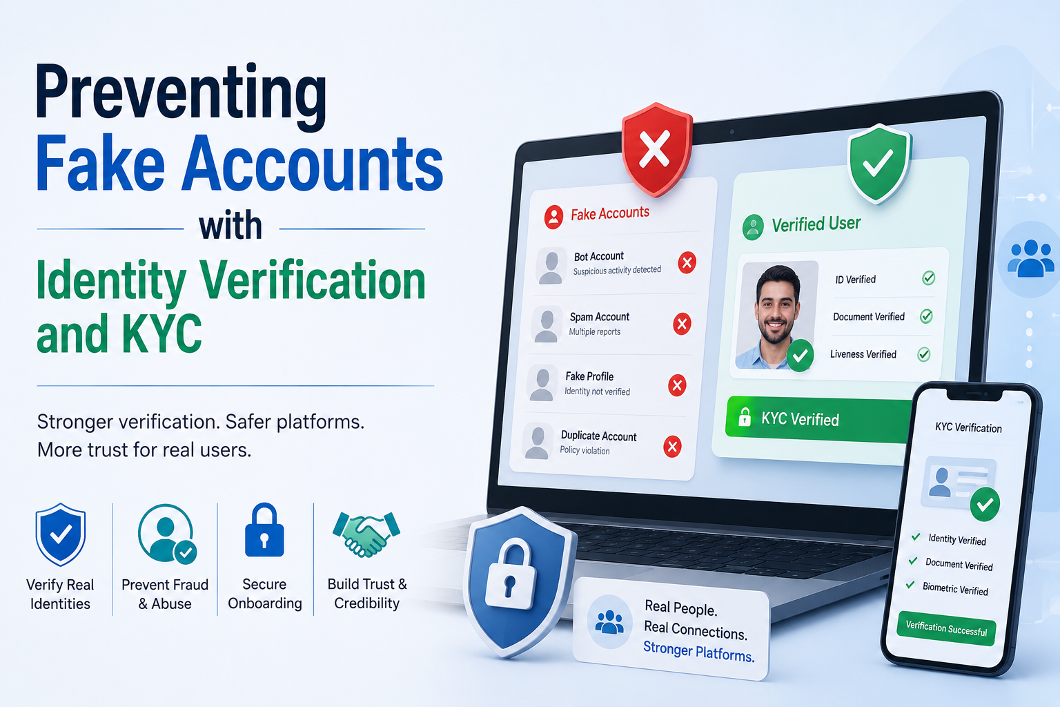 Preventing Fake Accounts with Identity Verification and KYC-OTP solutions for platforms