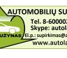Automobiliu supirkimas. Automobiliai gali buti tvarkingi, daužti, su defektais, surudije, nevažiuojantys, nebereikalingi, be technines apžiuros ar draudimo. Automobilius pasiimame patys iš reikiamos vietos, padedame sutvarkyti dokumentus, išrašome sun-0