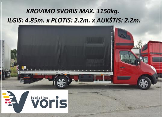 Krovinių Pervežimas! Ilgis 4.85m . x plotis 2.2m. x aukštis 2.2m. / galim krautis iki 1150kg. ( Europa - Lietuva ) .  Transporto Paslaugos įmonėms, vykstančioms į užsienio parodas ! Galime pristatyti Jūsų krovinį į vietą per labai trumpą laiką. ! Kroviniu-0