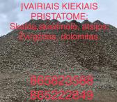 Įvairiais kiekiais pristatome: skalda, skaldinėlė, atsijos, žvirgždas, dolomitas-0