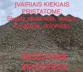  Įvairiais kiekiais pristatome: skalda, skaldinėlė, atsijos, žvirgždas, dolomitas-0