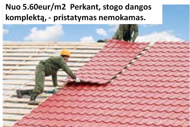 Stogų dangos - plieninė čerpė, skarda.-0