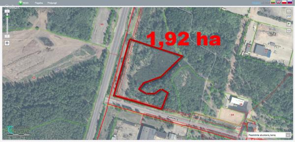 KOMERCINIS 1,92 HA, ŽEMĖS SKLYPAS VISAGINE-0